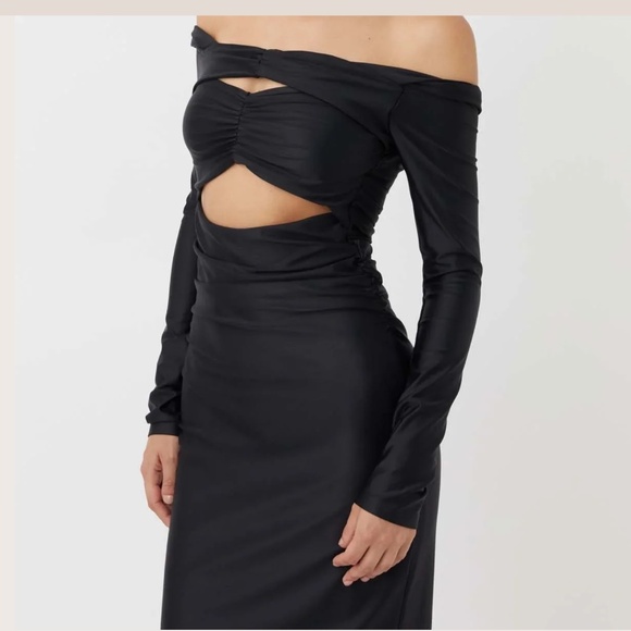 CAMILLA AND MARC Black Berkley Midi Dress - Picture 4 of 4